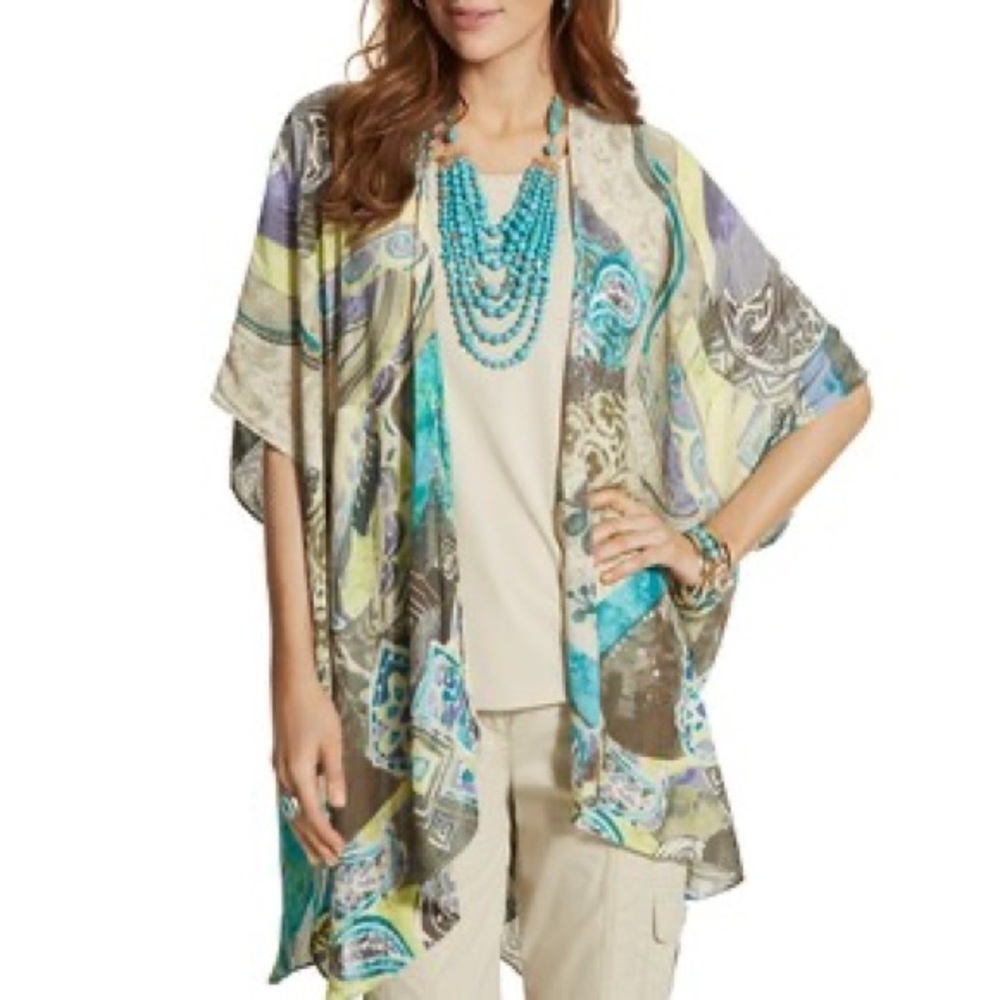 Chicos Delightful MIX RUANA Wrap
Multi Color - Picture 8 of 8